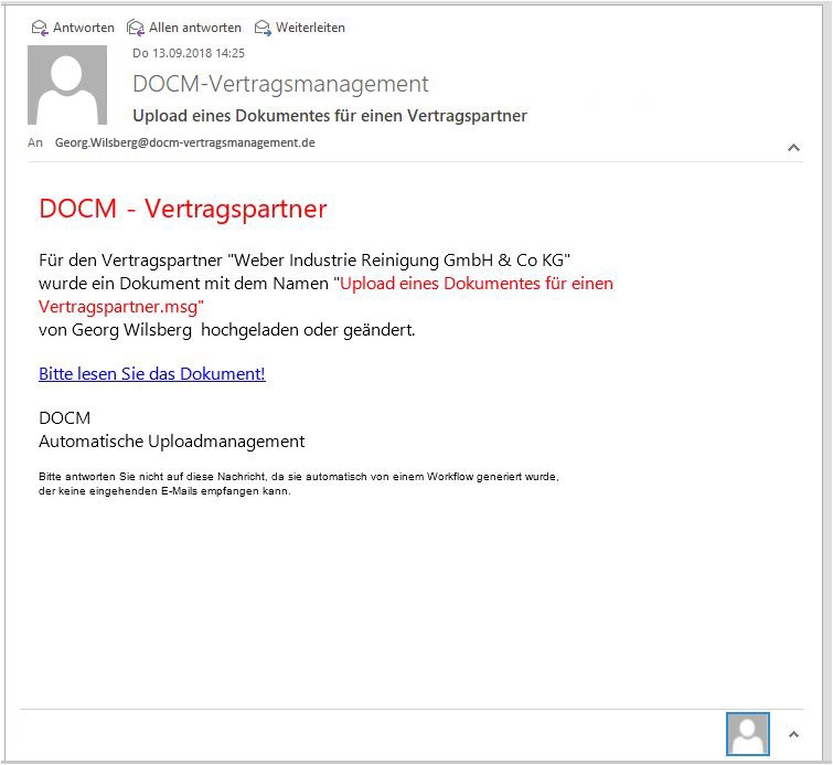 E-Mail Prozesskommunikation